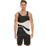 A Minimalist Pattern With Simple Lines And Shapes, Creating A Clean And Modern Aesthetic 06 Men s Wide Collar Tank Top