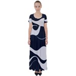 A Minimalist Pattern With Simple Lines And Shapes, Creating A Clean And Modern Aesthetic 06 High Waist Short Sleeve Maxi Dress