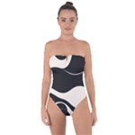 A Minimalist Pattern With Simple Lines And Shapes, Creating A Clean And Modern Aesthetic 06 Tie Back One Piece Swimsuit