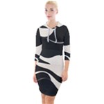 A Minimalist Pattern With Simple Lines And Shapes, Creating A Clean And Modern Aesthetic 06 Quarter Sleeve Hood Bodycon Dress