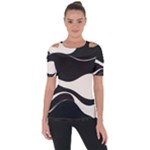 A Minimalist Pattern With Simple Lines And Shapes, Creating A Clean And Modern Aesthetic 06 Shoulder Cut Out Short Sleeve Top