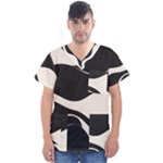 A Minimalist Pattern With Simple Lines And Shapes, Creating A Clean And Modern Aesthetic 06 Men s V-Neck Scrub Top