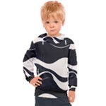 A Minimalist Pattern With Simple Lines And Shapes, Creating A Clean And Modern Aesthetic 06 Kids  Hooded Pullover