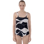 A Minimalist Pattern With Simple Lines And Shapes, Creating A Clean And Modern Aesthetic 06 Twist Front Tankini Set