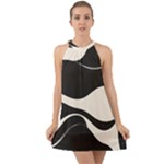 A Minimalist Pattern With Simple Lines And Shapes, Creating A Clean And Modern Aesthetic 06 Halter Tie Back Chiffon Dress