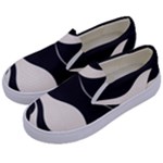 A Minimalist Pattern With Simple Lines And Shapes, Creating A Clean And Modern Aesthetic 06 Kids  Canvas Slip Ons