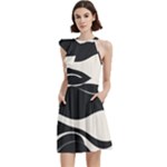 A Minimalist Pattern With Simple Lines And Shapes, Creating A Clean And Modern Aesthetic 06 Cocktail Party Halter Sleeveless Dress With Pockets