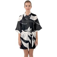 Half Sleeve Satin Kimono  