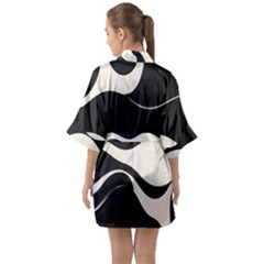 Half Sleeve Satin Kimono  