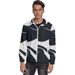 A Minimalist Pattern With Simple Lines And Shapes, Creating A Clean And Modern Aesthetic 06 Men s High Neck Windbreaker