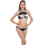 A Minimalist Pattern With Simple Lines And Shapes, Creating A Clean And Modern Aesthetic 06 Cross Front Halter Bikini Set