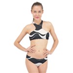 A Minimalist Pattern With Simple Lines And Shapes, Creating A Clean And Modern Aesthetic 06 High Neck Bikini Set