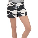 A Minimalist Pattern With Simple Lines And Shapes, Creating A Clean And Modern Aesthetic 06 Women s Velour Lounge Shorts