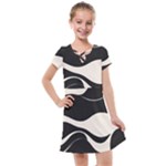 A Minimalist Pattern With Simple Lines And Shapes, Creating A Clean And Modern Aesthetic 06 Kids  Cross Web Dress