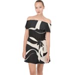 A Minimalist Pattern With Simple Lines And Shapes, Creating A Clean And Modern Aesthetic 06 Off Shoulder Chiffon Dress