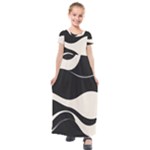 A Minimalist Pattern With Simple Lines And Shapes, Creating A Clean And Modern Aesthetic 06 Kids  Short Sleeve Maxi Dress