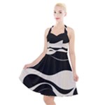 A Minimalist Pattern With Simple Lines And Shapes, Creating A Clean And Modern Aesthetic 06 Halter Party Swing Dress 