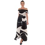 A Minimalist Pattern With Simple Lines And Shapes, Creating A Clean And Modern Aesthetic 06 Off Shoulder Open Front Chiffon Dress