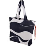 A Minimalist Pattern With Simple Lines And Shapes, Creating A Clean And Modern Aesthetic 06 Drawstring Tote Bag