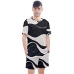 A Minimalist Pattern With Simple Lines And Shapes, Creating A Clean And Modern Aesthetic 06 Men s Mesh T-Shirt and Shorts Set