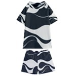 A Minimalist Pattern With Simple Lines And Shapes, Creating A Clean And Modern Aesthetic 06 Kids  Swim T-Shirt and Shorts Set