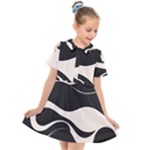 A Minimalist Pattern With Simple Lines And Shapes, Creating A Clean And Modern Aesthetic 06 Kids  Short Sleeve Shirt Dress