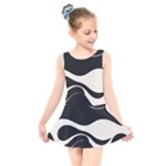 A Minimalist Pattern With Simple Lines And Shapes, Creating A Clean And Modern Aesthetic 06 Kids  Skater Dress Swimsuit