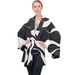 A Minimalist Pattern With Simple Lines And Shapes, Creating A Clean And Modern Aesthetic 06 Long Sleeve Velvet Kimono 