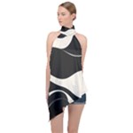 A Minimalist Pattern With Simple Lines And Shapes, Creating A Clean And Modern Aesthetic 06 Halter Asymmetric Satin Top