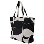 A Minimalist Pattern With Simple Lines And Shapes, Creating A Clean And Modern Aesthetic 06 Zip Up Canvas Bag