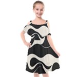 A Minimalist Pattern With Simple Lines And Shapes, Creating A Clean And Modern Aesthetic 06 Kids  Cut Out Shoulders Chiffon Dress