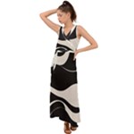 A Minimalist Pattern With Simple Lines And Shapes, Creating A Clean And Modern Aesthetic 06 V-Neck Chiffon Maxi Dress