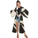 A Minimalist Pattern With Simple Lines And Shapes, Creating A Clean And Modern Aesthetic 06 Maxi Kimono