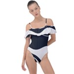 A Minimalist Pattern With Simple Lines And Shapes, Creating A Clean And Modern Aesthetic 06 Frill Detail One Piece Swimsuit