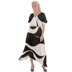 A Minimalist Pattern With Simple Lines And Shapes, Creating A Clean And Modern Aesthetic 06 Cross Front Sharkbite Hem Maxi Dress