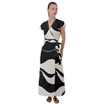 A Minimalist Pattern With Simple Lines And Shapes, Creating A Clean And Modern Aesthetic 06 Flutter Sleeve Maxi Dress