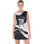 A Minimalist Pattern With Simple Lines And Shapes, Creating A Clean And Modern Aesthetic 06 Lace Up Front Bodycon Dress