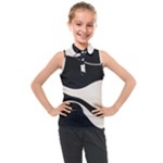 A Minimalist Pattern With Simple Lines And Shapes, Creating A Clean And Modern Aesthetic 06 Kids  Sleeveless Polo T-Shirt