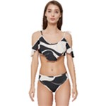 A Minimalist Pattern With Simple Lines And Shapes, Creating A Clean And Modern Aesthetic 06 Ruffle Edge Tie Up Bikini Set	