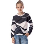 A Minimalist Pattern With Simple Lines And Shapes, Creating A Clean And Modern Aesthetic 06 Kids  Long Sleeve T-Shirt with Frill 