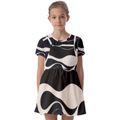 Kids  Short Sleeve Pinafore Style Dress 