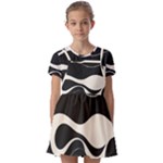 A Minimalist Pattern With Simple Lines And Shapes, Creating A Clean And Modern Aesthetic 06 Kids  Short Sleeve Pinafore Style Dress