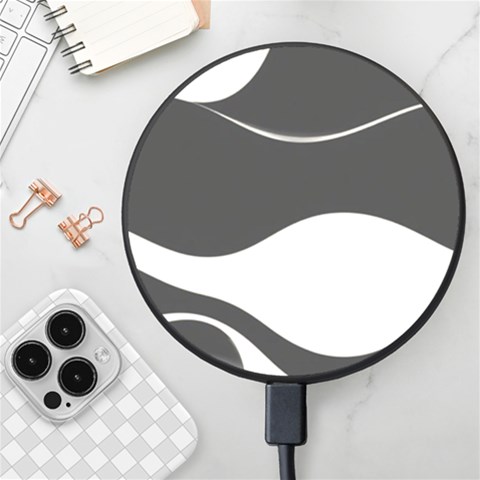 A Minimalist Pattern With Simple Lines And Shapes, Creating A Clean And Modern Aesthetic 06 Wireless Fast Charger(Black) from ArtsNow.com