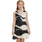 A Minimalist Pattern With Simple Lines And Shapes, Creating A Clean And Modern Aesthetic 06 Kids  Sleeveless Tiered Mini Dress