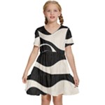 A Minimalist Pattern With Simple Lines And Shapes, Creating A Clean And Modern Aesthetic 06 Kids  Short Sleeve Tiered Mini Dress