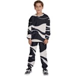 A Minimalist Pattern With Simple Lines And Shapes, Creating A Clean And Modern Aesthetic 06 Kids  Sweatshirt set