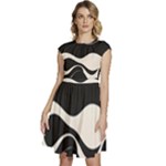 A Minimalist Pattern With Simple Lines And Shapes, Creating A Clean And Modern Aesthetic 06 Cap Sleeve High Waist Dress