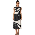 A Minimalist Pattern With Simple Lines And Shapes, Creating A Clean And Modern Aesthetic 06 Sleeveless Round Neck Midi Dress