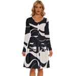 A Minimalist Pattern With Simple Lines And Shapes, Creating A Clean And Modern Aesthetic 06 Long Sleeve Dress With Pocket