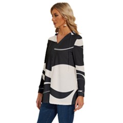 Long Sleeve Drawstring Hooded Top 